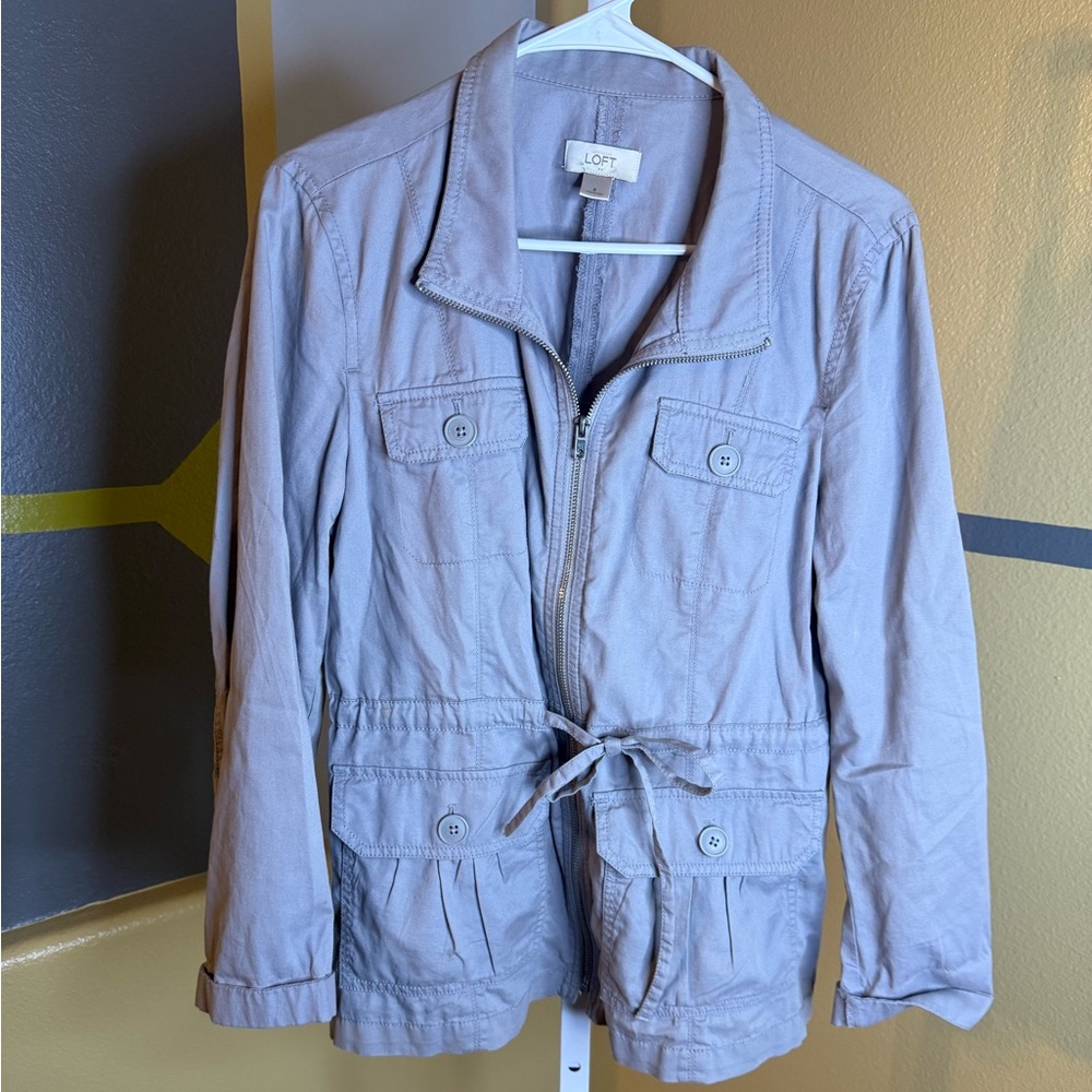 LOFT Women's Soft Gray Utility Jacket